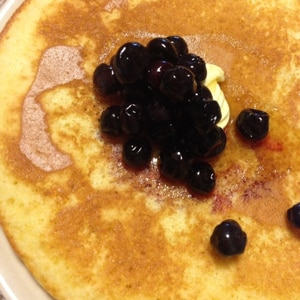 炊飯器で簡単!!モチっとパンケーキ～チーズケーキ風